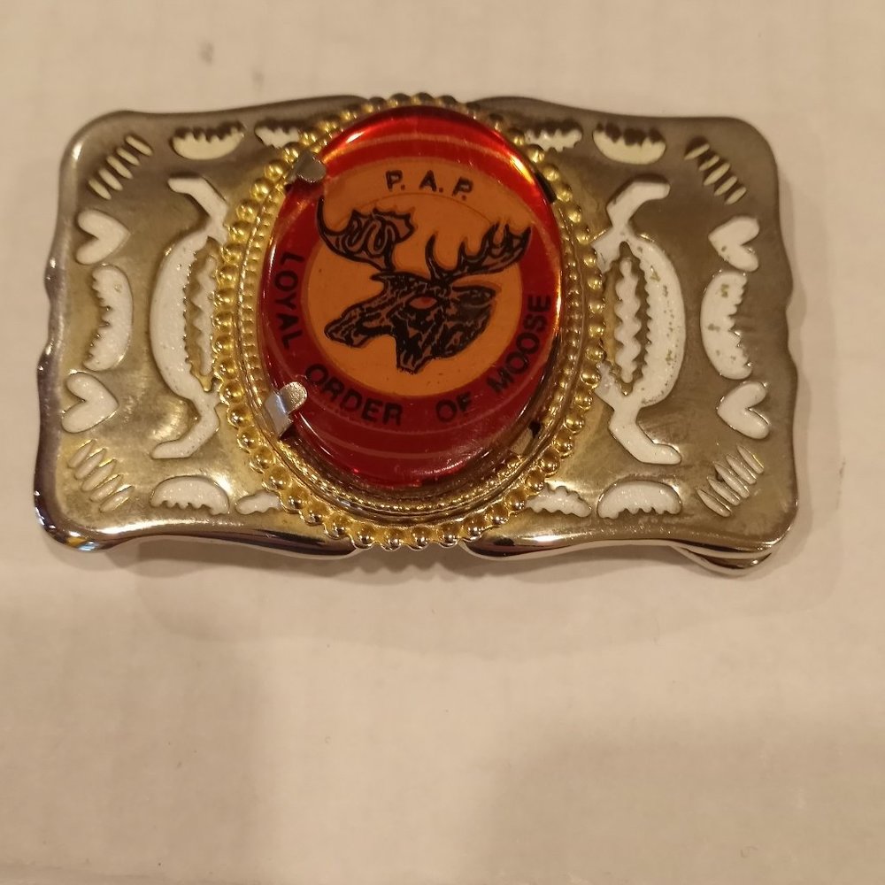 Vintage Loyal Order of Moose P.A.P. Belt Buckle
